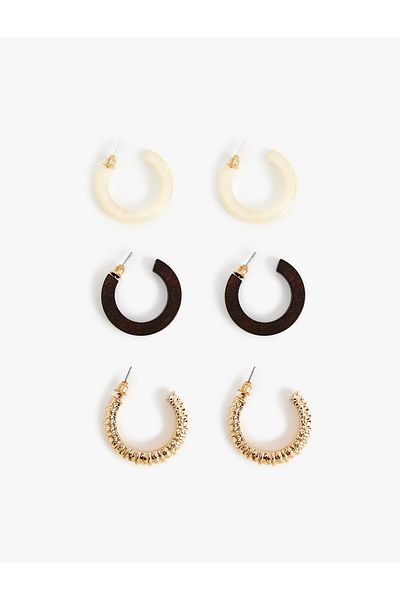 Koton 3-Piece Hoop Earring Set