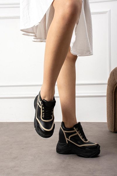 Modanizm Avrıs Black Wedge Sports Shoes