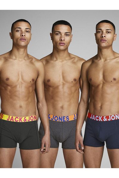 Jack & Jones Men's 3-Pack Colorful Logo Boxer Pack