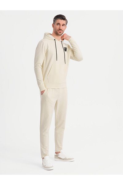 OMBRE Herren Sweatshirt Set Hoodie + Jogginghose - Creme V2 Z107 XXL