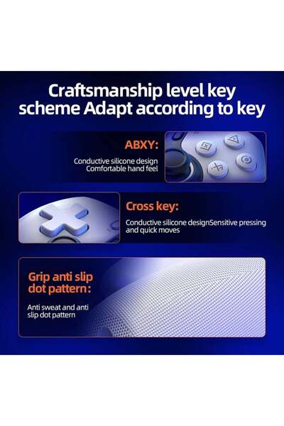 SKYDDAR INNOVATION Wireless Bluetooth 5.2 Controller Universal, Android/iOS/PS4/Switch, BSP-D9, set sticker, Red