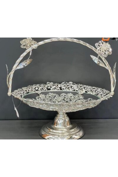 BİEV Biev Gvn Metal Camlı Şekerlik & Sepetli Sunumluk