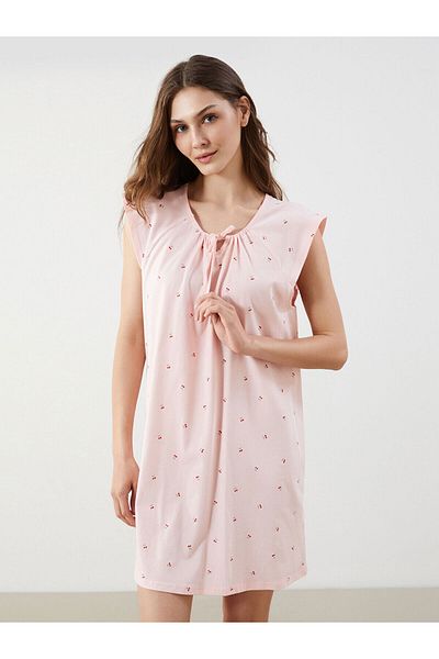 LC Waikiki Crew Neck Printed Women's Nightgown