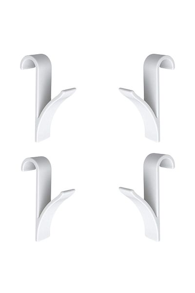 OEM Set 4 Cuiere pentru Calorifer baie, Portprosop, Alb, 9.8 cm