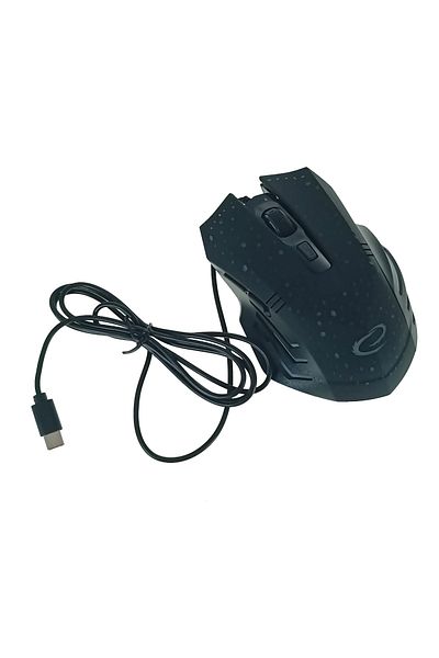 ESPERANZA Gaming mouse USB-C, Esperanza Galaxy 94544, cable 1.25m, 6D, LED, 800-2400 DPI, black