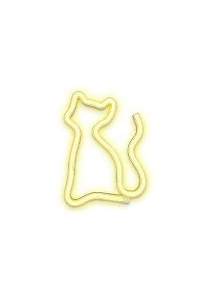 Forever Decorative LED Neon lamp, Cat model, 24 x 17 cm, Forever Light Cat 94935, decorative lighting
