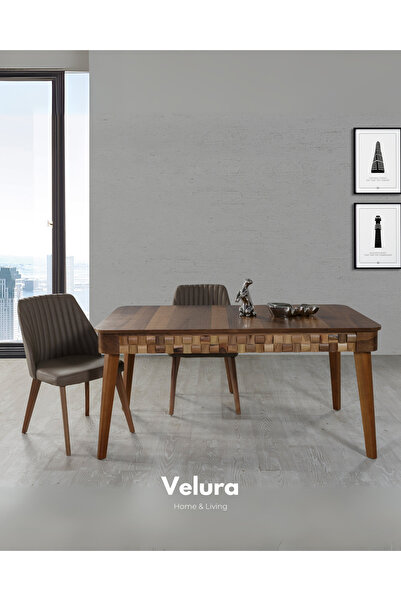 Velura Home & Living Amazon Yemek Odası Takımı (Yemek Masası + 4 Adet Sandalye)