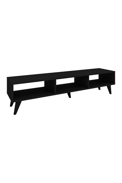 haaus.ro Comoda TV Tirro V2, Negru, 150 x 35 x 35 cm