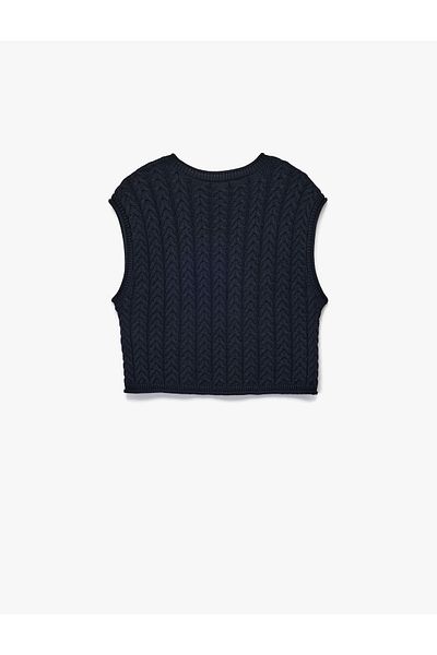 Koton Sleeveless Crew Neck Hair Knit Sweater