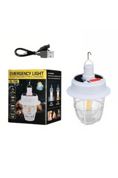 Blusmart Solar LED Lamp 17 x 12 cm Portable with 5 Light Levels, USB Charging