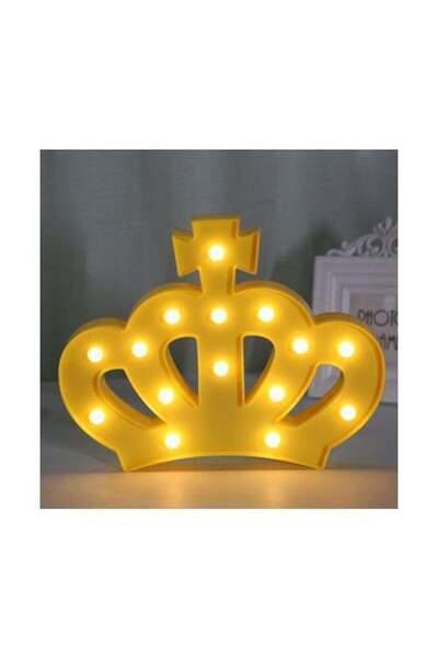 Raffine 15 قطعة من مصابيح LED الليلية ذات اللون الأصفر الدافئ على شكل تاج مقاس 29 × 23 × 3 سم