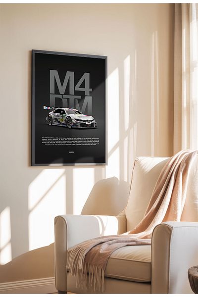21mxm GT & DTM Racing Poster, Modern Race Cars on Canvas, Frameless Motorsport Wall Art, Track Legends