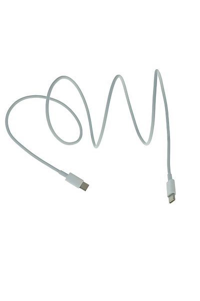 OEM Cable with USB-C male to USB-C male connectors, for charging up to 18W, length 100cm, white