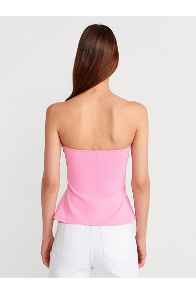 Dilvin 31860 Strapless Top-Pink