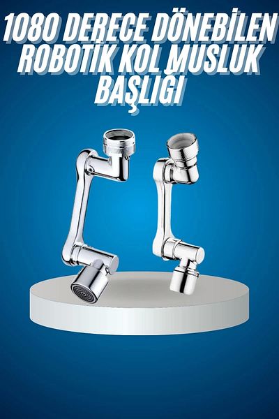 Modafiks 180 Degree Rotatable Functional Stainless Steel Robotic Arm Faucet Head