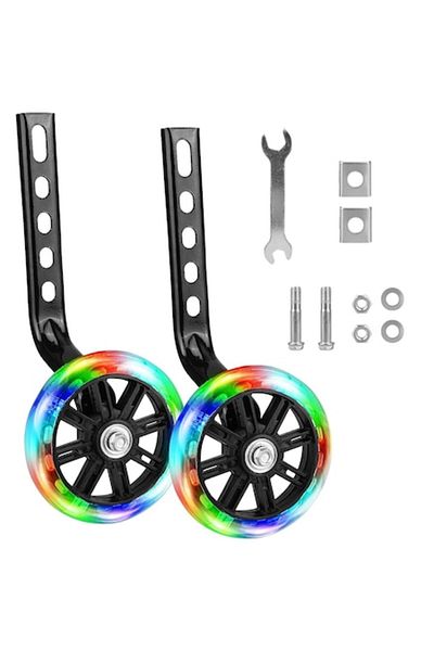 OEM Set 2 training wheels for children's bicycles with LED, 12-20"