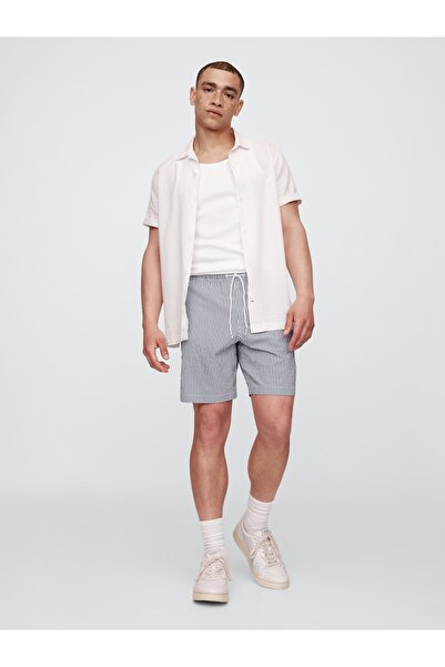 GAP Erkek Koyu Mavi 6" Relaxed Seersucker Mayo
