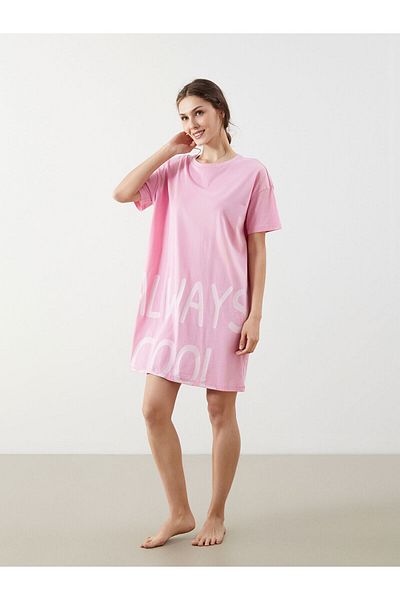 LC Waikiki Crew Neck Printed Women's Nightgown