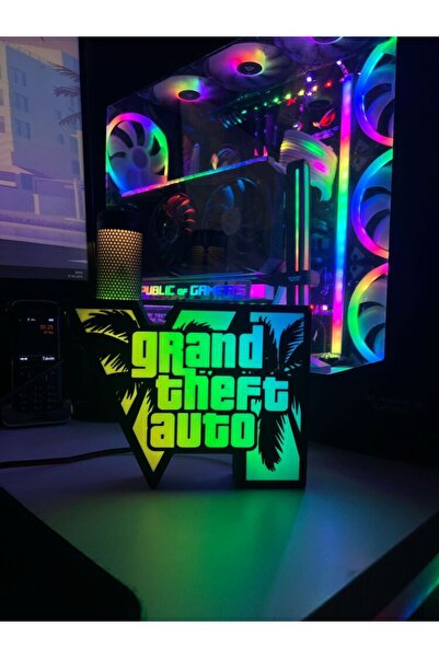OEM GTA VI Logo Masaüstü Aydınlatma Aksesuarı