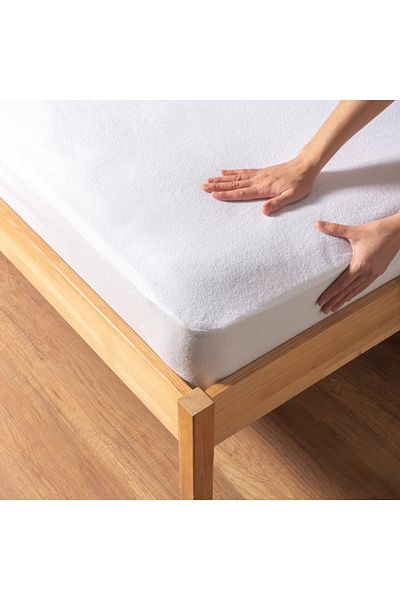CollessiaHome 100% Cotton Fitted Single Mattress Mattress Protector 100X200 cm