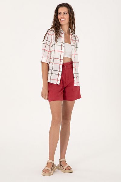 U.S. Polo Assn. Women's Cherry Woven Shorts 50300655-Vr223