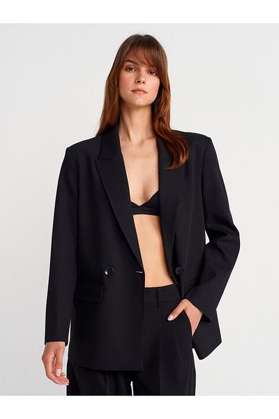 Dilvin 60767 Blazer Jacket-Black