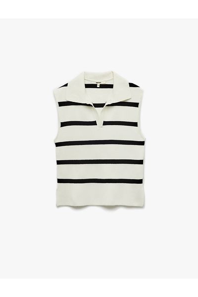 Koton Regular Fit Polo Neck Sleeveless Knitwear Blouse