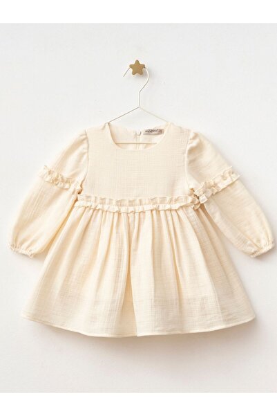 Cherrys Bebek فستان موسلين مكشكش