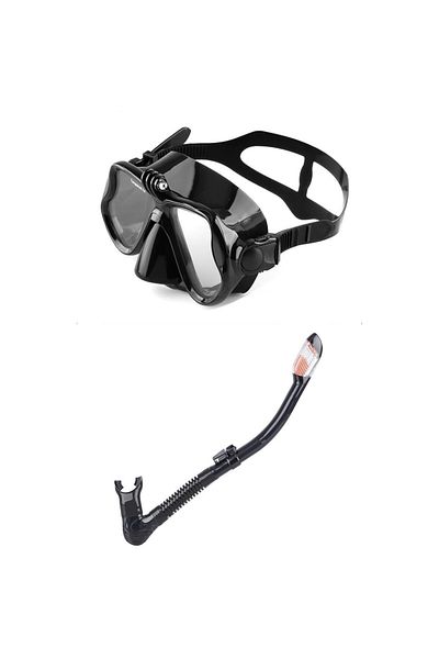 Alona Aloma AM708 scuba diving and snorkeling set consisting of mask and snorkel, dual lens, GoPro mount, n
