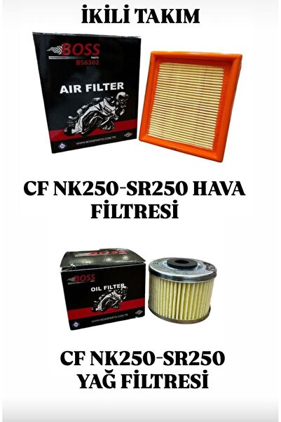 BOSS CF NK250 CF SR250 HAVA FİLTRESİ+YAĞ FİLTRESİ SET