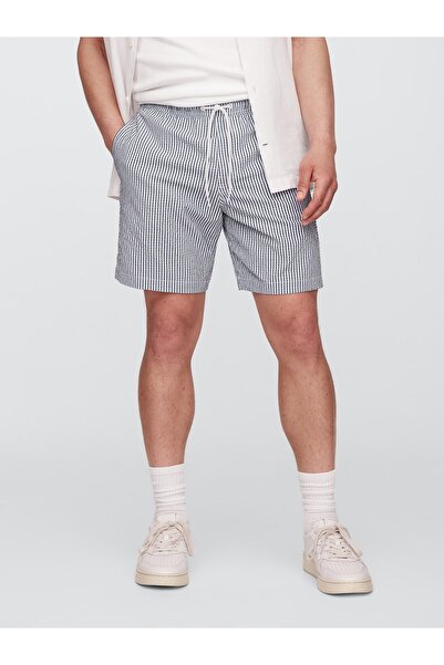 GAP Erkek Koyu Mavi 6" Relaxed Seersucker Mayo
