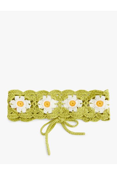 Koton Knitted Headband with Flower Detail - X Sibil Çetinkaya