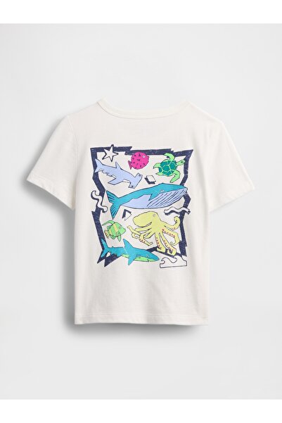 GAP Erkek Bebek Kırık Beyaz Mix & Match Grafik T-Shirt