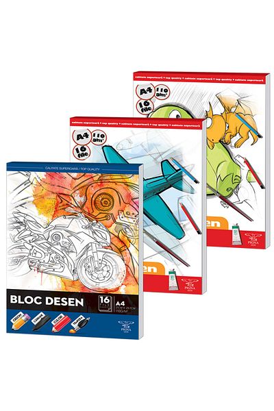 PIGNA Drawing Pad, A4, 110g, 16 Files,