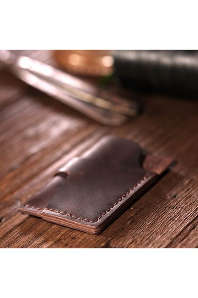 Derimoda Genuine Leather Handmade Card Holder – Minimalist Wallet