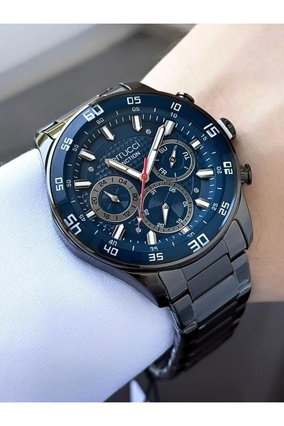 Ferrucci Men's Functions Active Metal Cord Wrist Watch