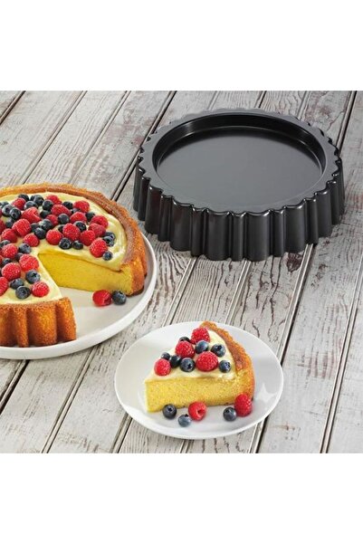 Generic Metallic Professional Non-Stick Mary Ann Cake Pan / Sponge Flan Tin, 27 cm (10.5)