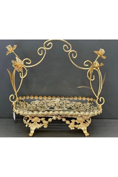 BİEV Biev Gvn Metal Camlı Sepetli Sunumluk & Şekerlik