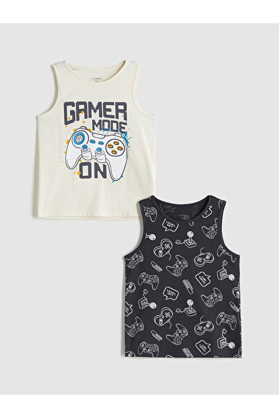 LC Waikiki New Season Printed Boys' Singlet 2-Piece - S5Na49Z1