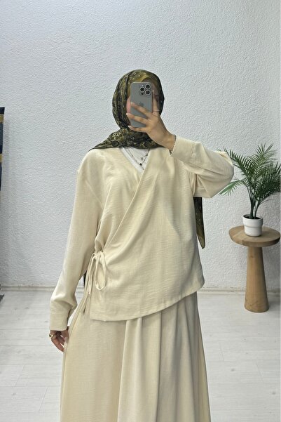 lurex moda Linen Skirt Set