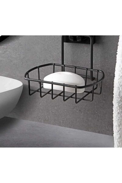 METALAY White Wall Hanging Soap Dish - Metal Solid Soap Dish - Kitchen Soap Dish -White Soap Dish