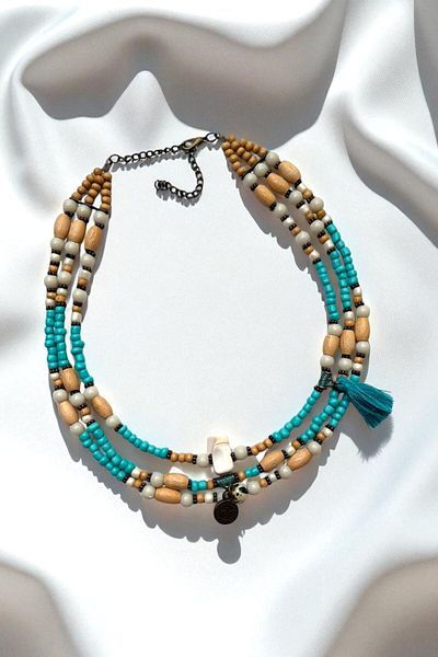 PETEK AKSESUAR Ethnic Bohemian Design Tassel Necklace