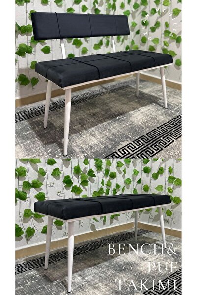 ÖZCAN METAL Beyaz Metal Ayaklı Sırtlı & Sırtsız Mutfak Salon Antre Yatak Odas...