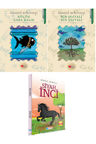 Evrensel İletişim Yayınları Küçük Kara Balık + Bir Şeftali Bin Şeftali + Siya...