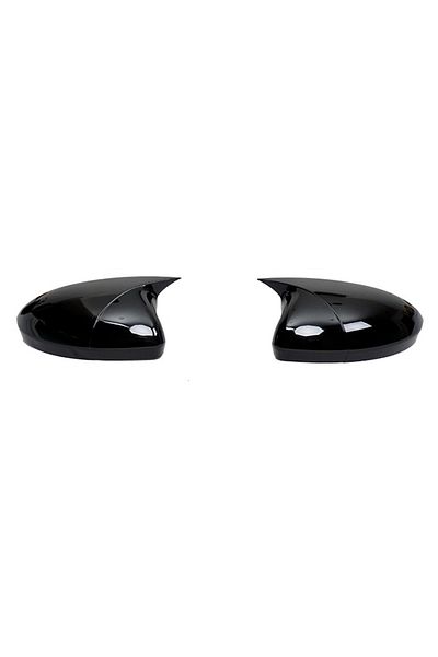 ideal STORE Set of 2 idealSTORE BATMAN type Mirror Covers for Renault Clio V 2019->, Piano Black color