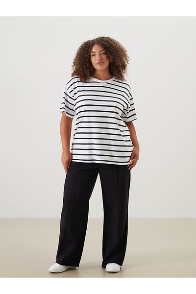 LC Waikiki Νέα σεζόν Crew Neck ριγέ γυναικείο Tisort - S5HQ99Z8