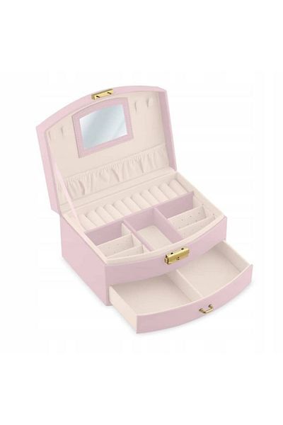 ideal STORE idealSTORE Jewelry Box, Dimensions 20.5 x 13.5 x 10.5 cm, Includes Mirror, Lock, Gold