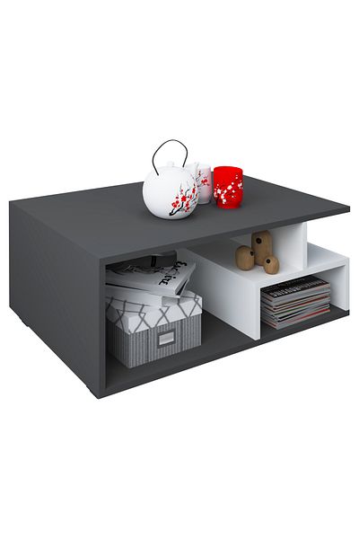 haaus.ro Tapa Coffee Table, Anthracite/White, 80 x 50 x 40 cm