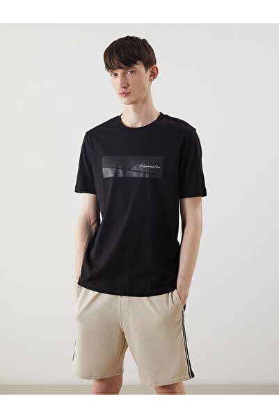 LC Waikiki Tricou pentru bărbați NEVAVM, cu guler oval, mânecă scurtă, imprim...