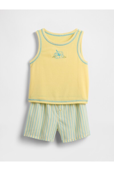 GAP Kız Çocuk Sarı Çocuk Geri Dönüştürülmüş Pijama Altı Takımı